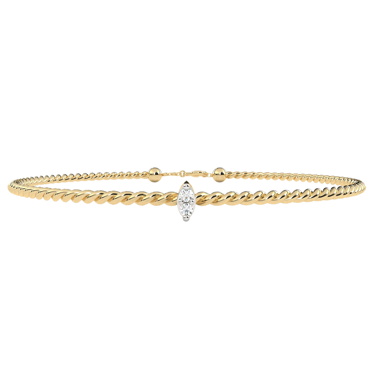 Pear Shape Diamond Solitaire Bracelet