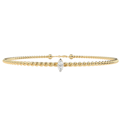 Pear Shape Diamond Solitaire Bracelet