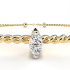 Pear Shape Diamond Solitaire Bracelet