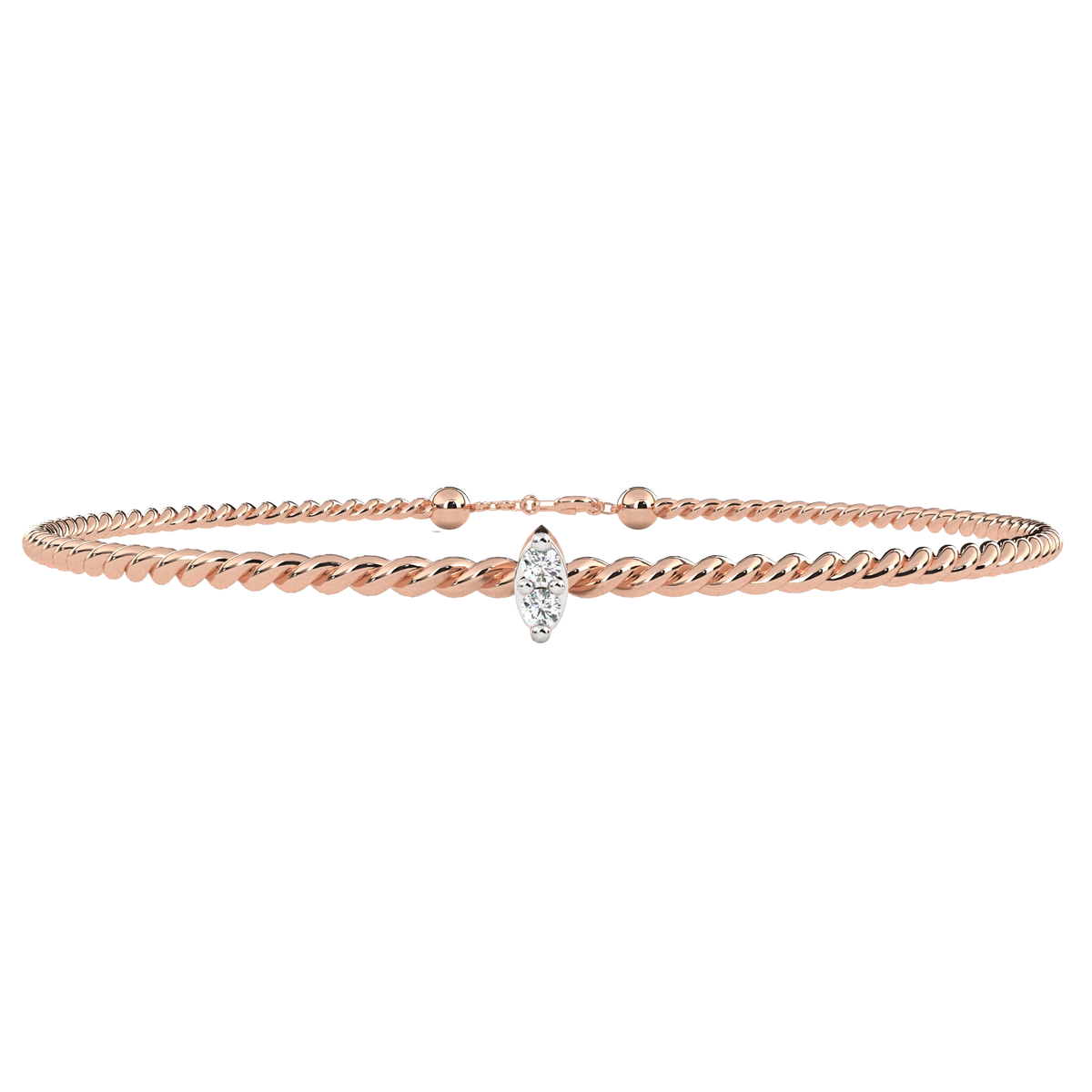 Pear Shape Diamond Solitaire Bracelet