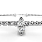 Pear Shape Diamond Solitaire Bracelet