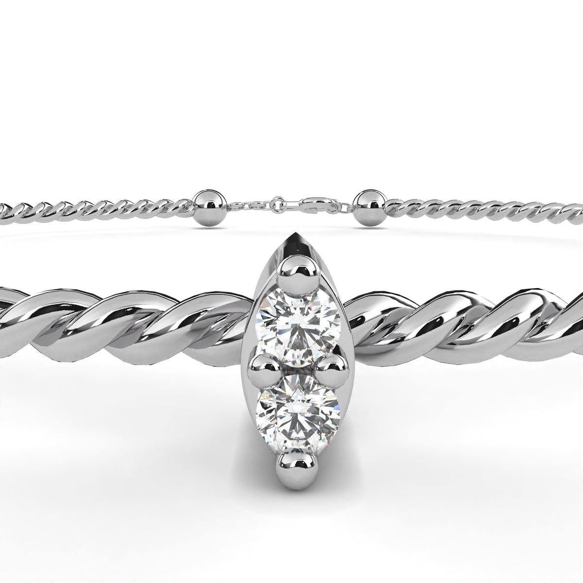 Pear Shape Diamond Solitaire Bracelet