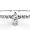 Pear Shape Diamond Solitaire Bracelet