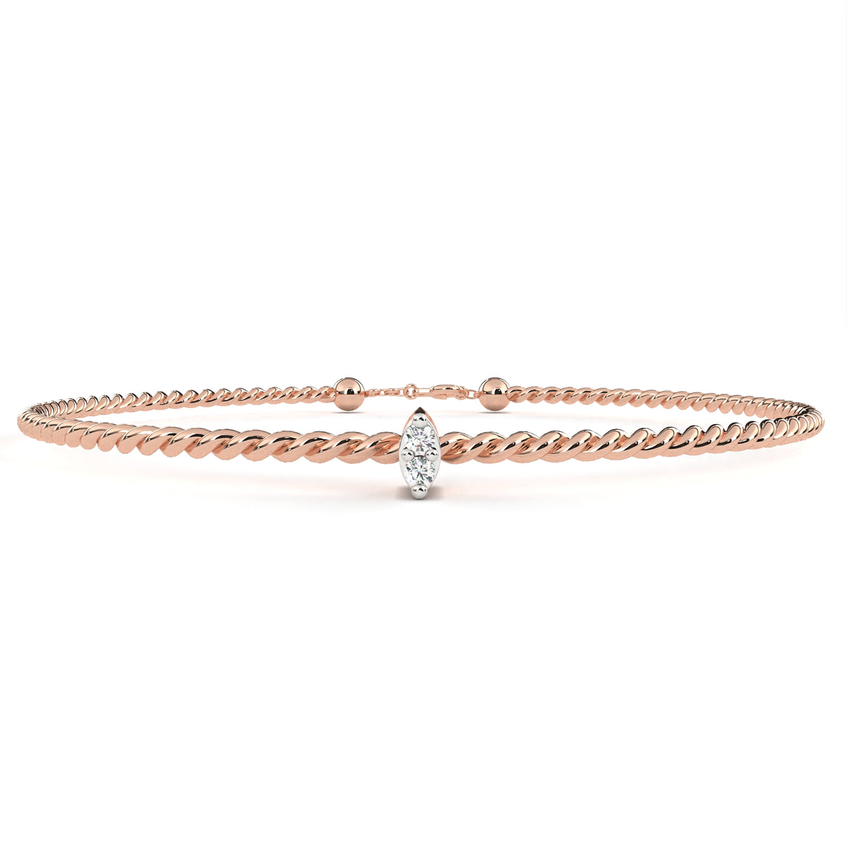 Pear Shape Diamond Solitaire Bracelet