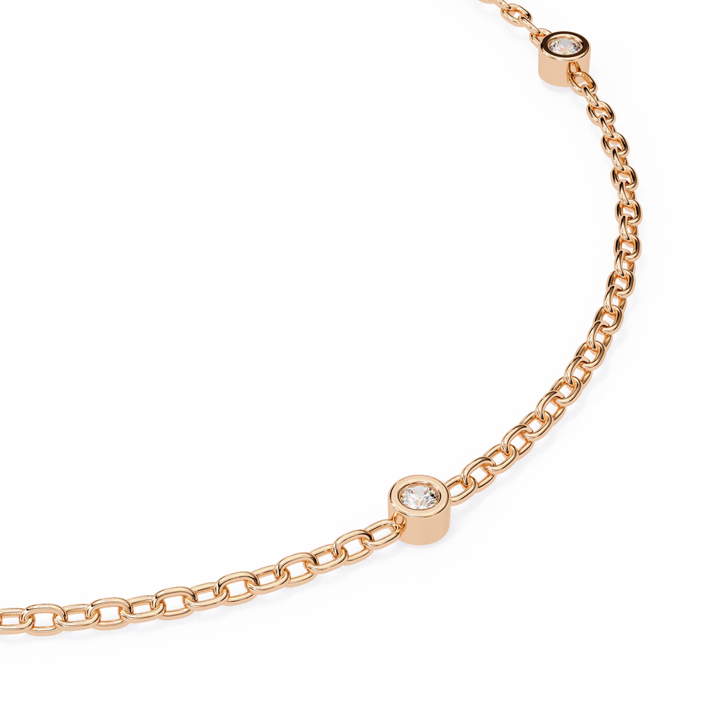 Minimalist Bezel Diamond Bracelet