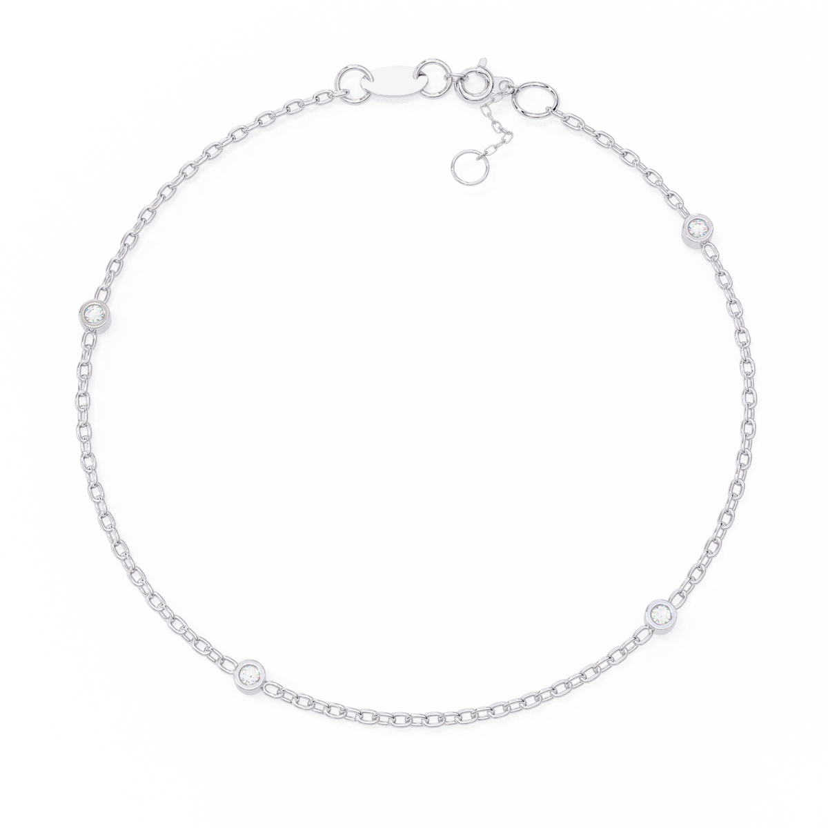 Minimalist Bezel Diamond Bracelet