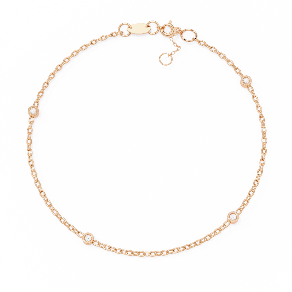 Minimalist Bezel Diamond Bracelet