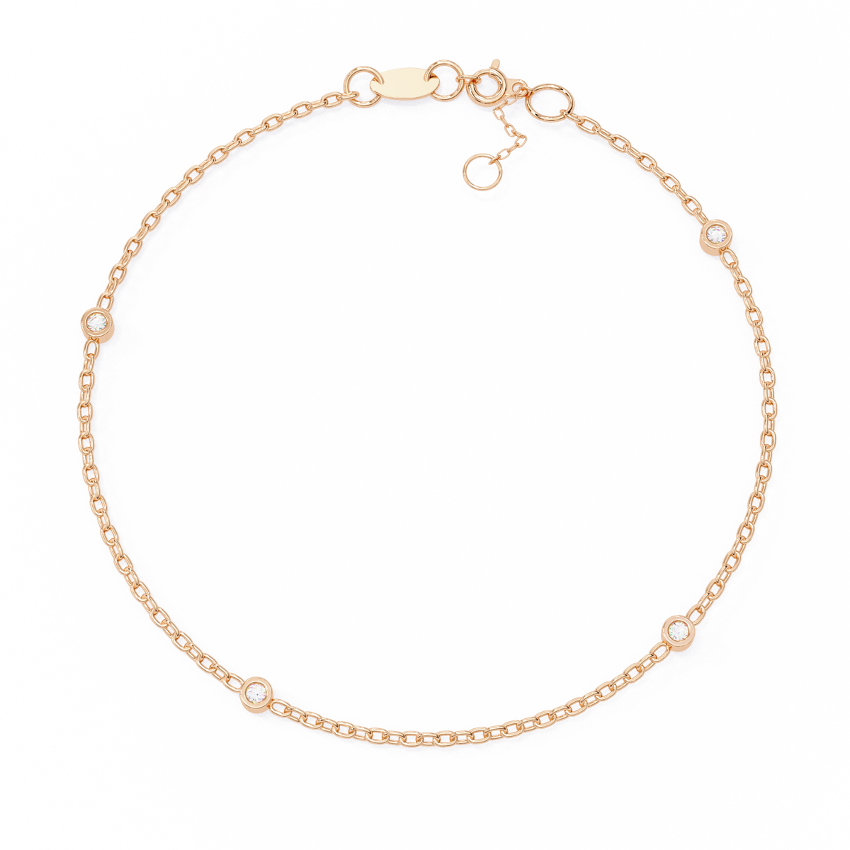 Minimalist Bezel Diamond Bracelet