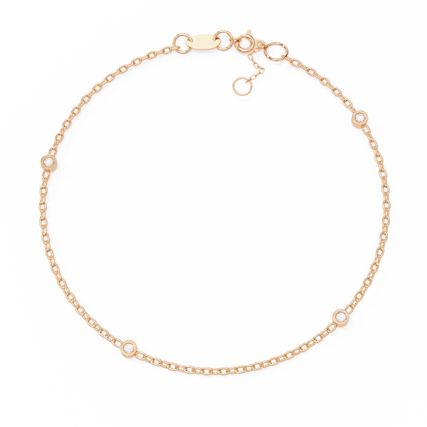 Minimalist Bezel Diamond Bracelet