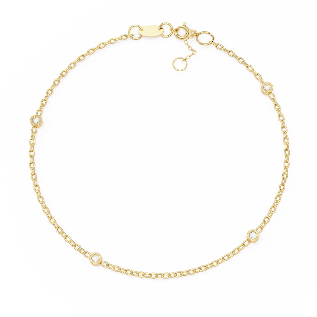 Minimalist Bezel Diamond Bracelet