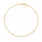 Minimalist Bezel Diamond Bracelet