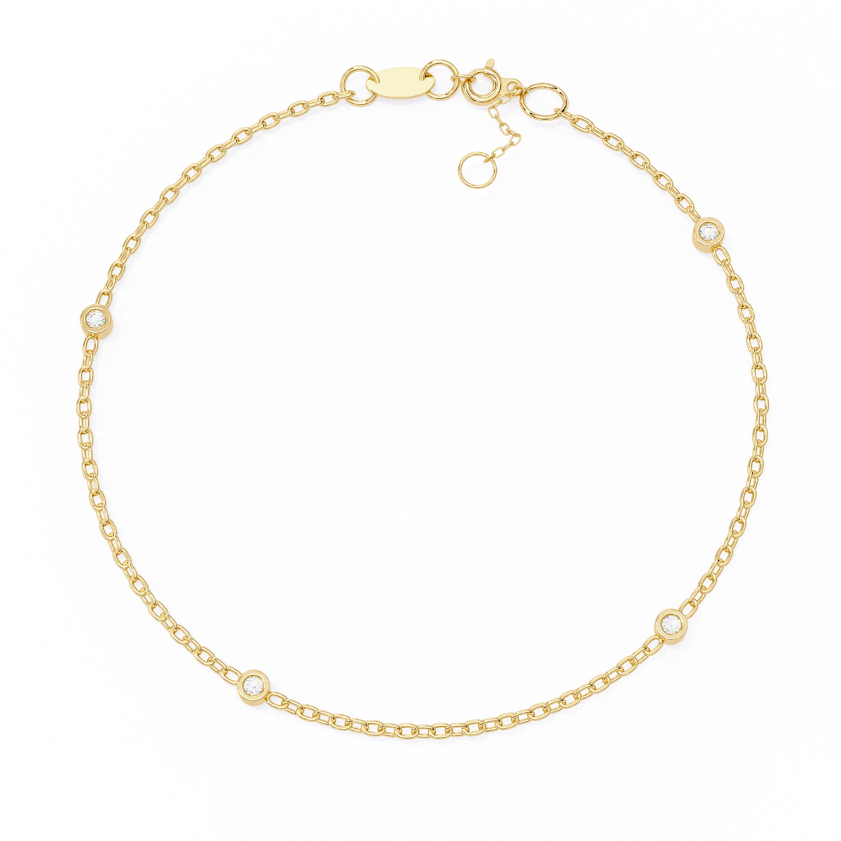 Minimalist Bezel Diamond Bracelet