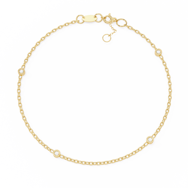 Minimalist Bezel Diamond Bracelet