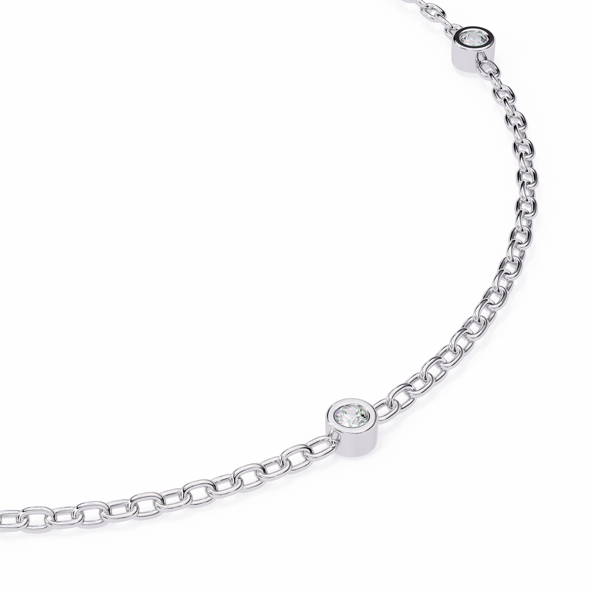 Minimalist Bezel Diamond Bracelet
