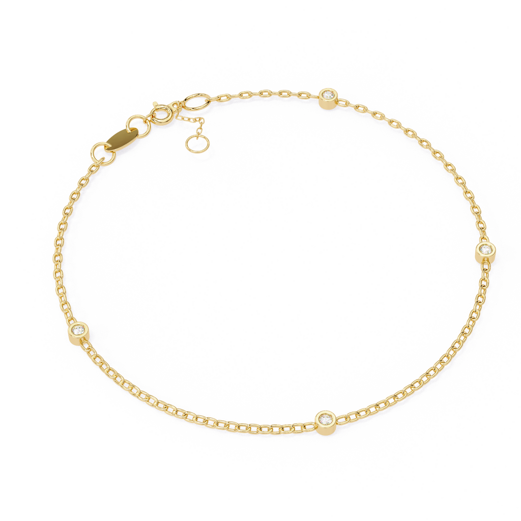 Minimalist Bezel Diamond Bracelet