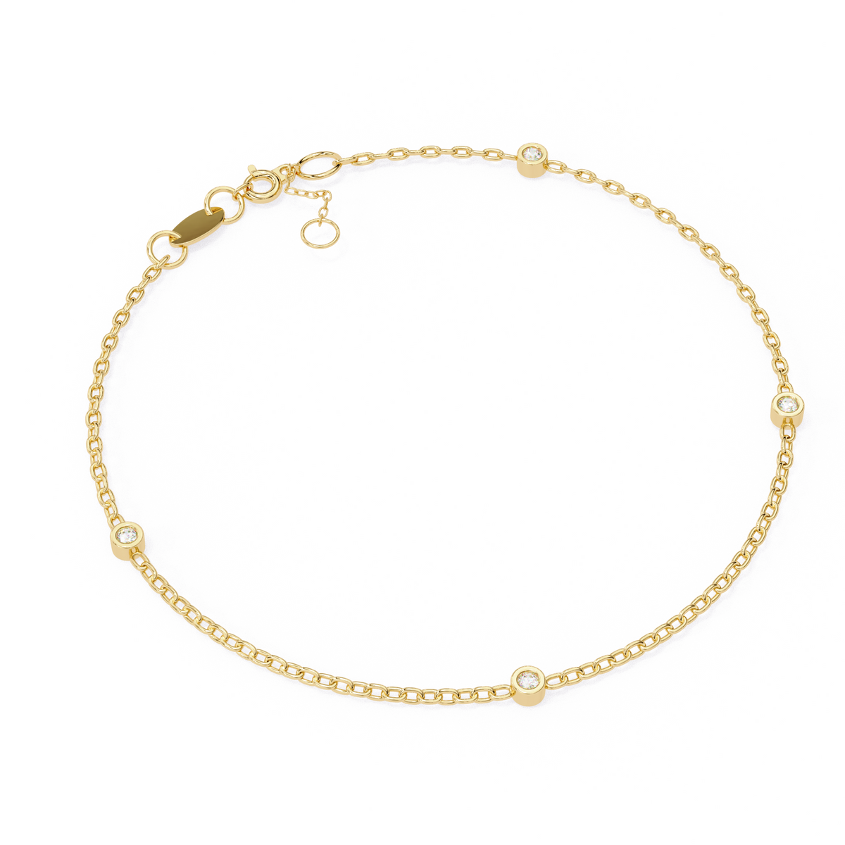 Minimalist Bezel Diamond Bracelet