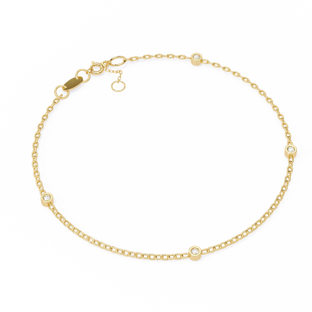Minimalist Bezel Diamond Bracelet