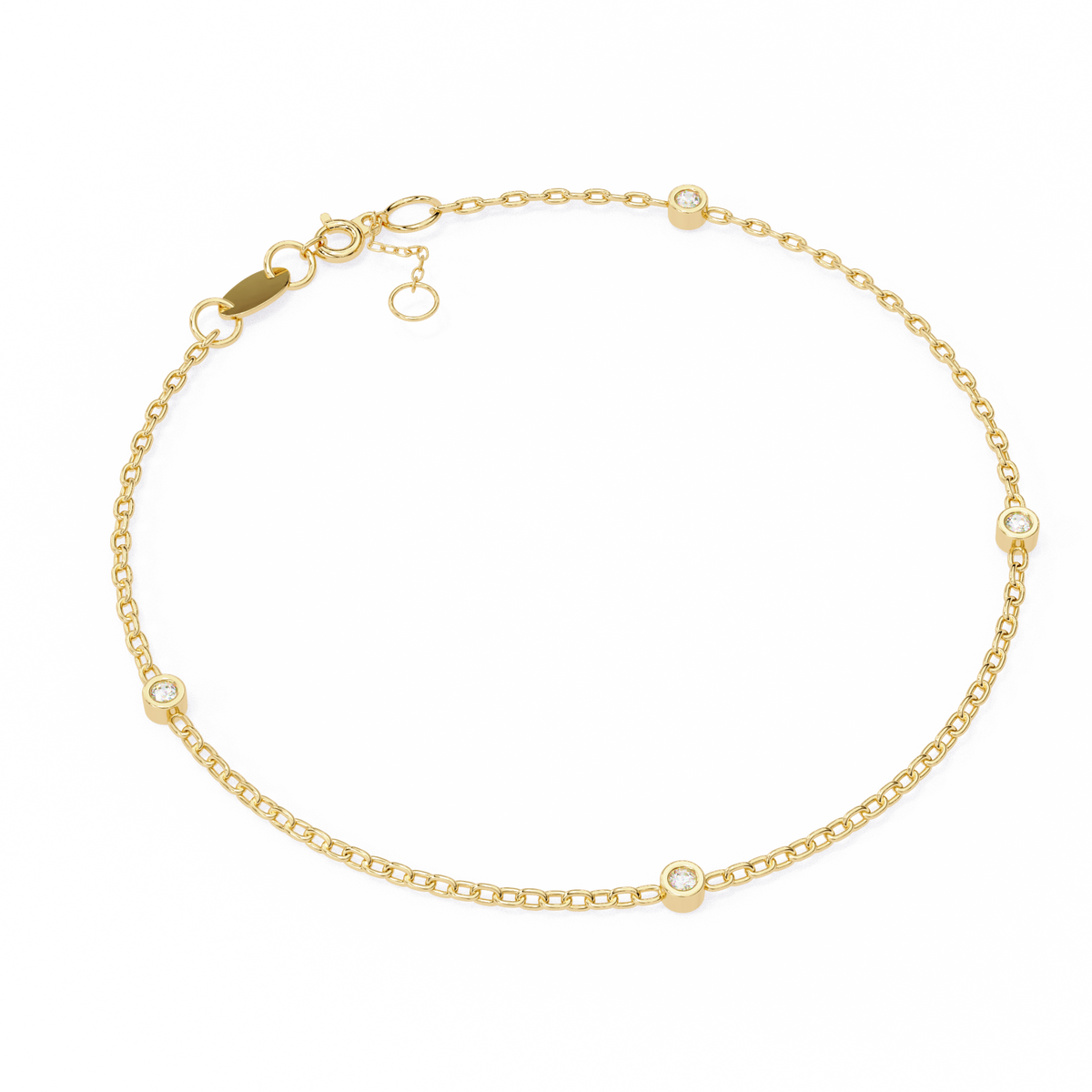 Minimalist Bezel Diamond Bracelet