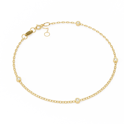 Minimalist Bezel Diamond Bracelet