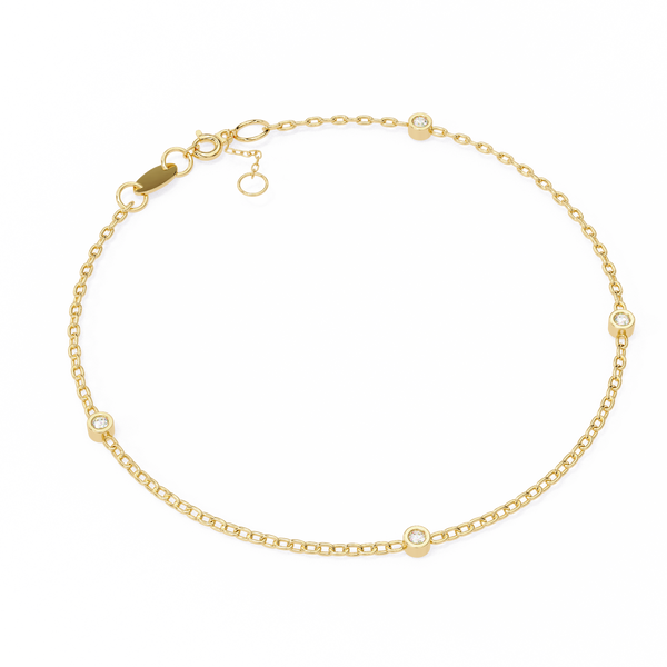 Minimalist Bezel Diamond Bracelet