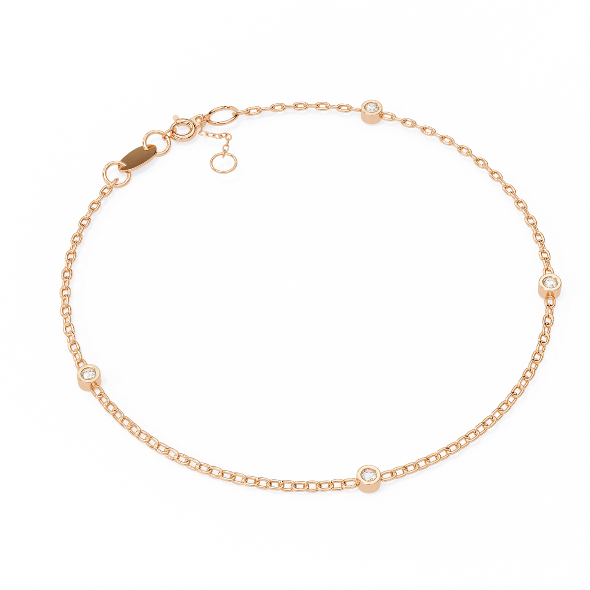 Minimalist Bezel Diamond Bracelet