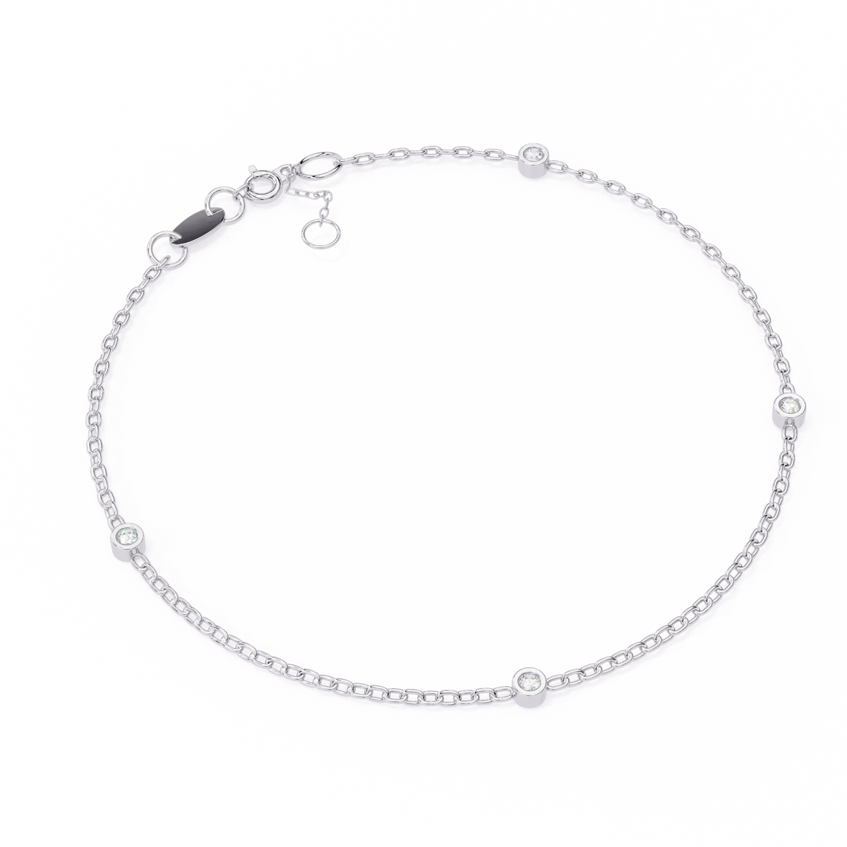 Minimalist Bezel Diamond Bracelet