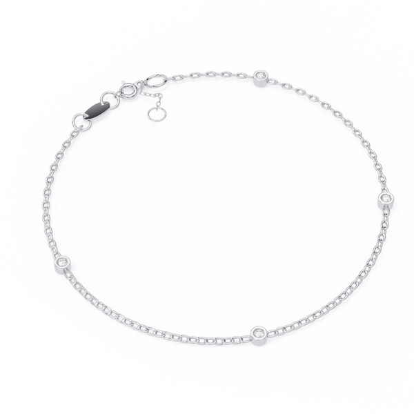 Minimalist Bezel Diamond Bracelet