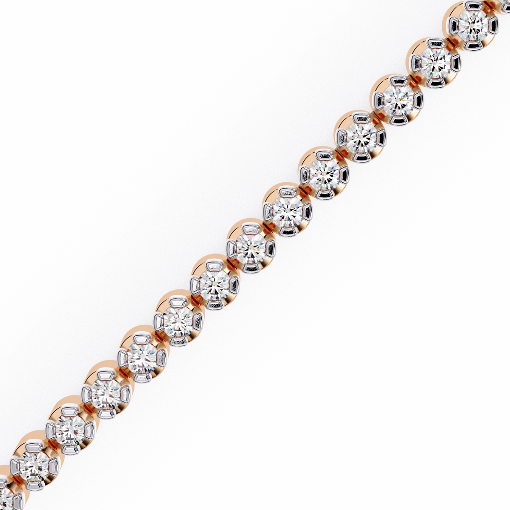 Round Cut Lab Grown Diamond Tennis Bracelet