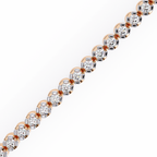 Round Cut Lab Grown Diamond Tennis Bracelet