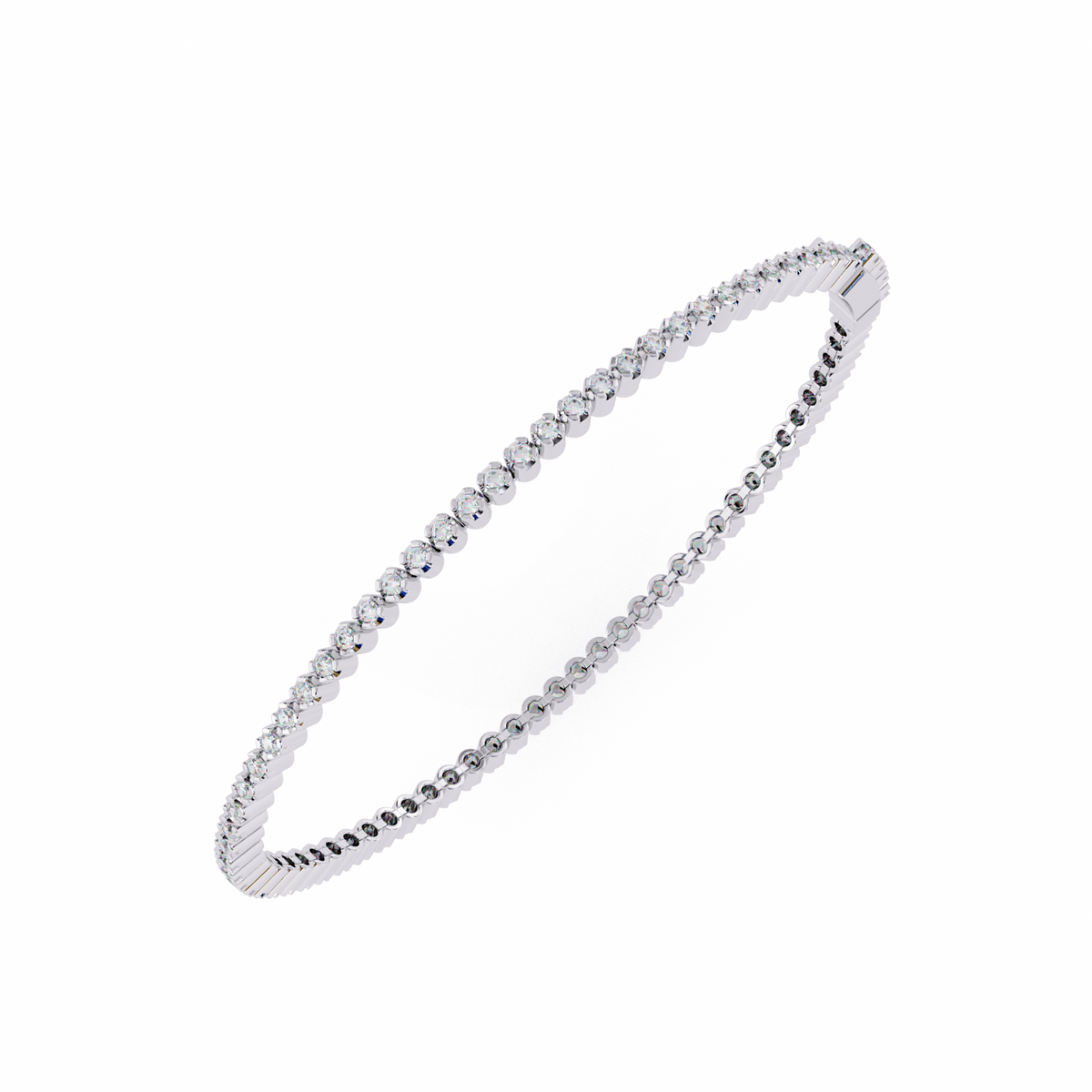 Round Cut Lab Grown Diamond Tennis Bracelet