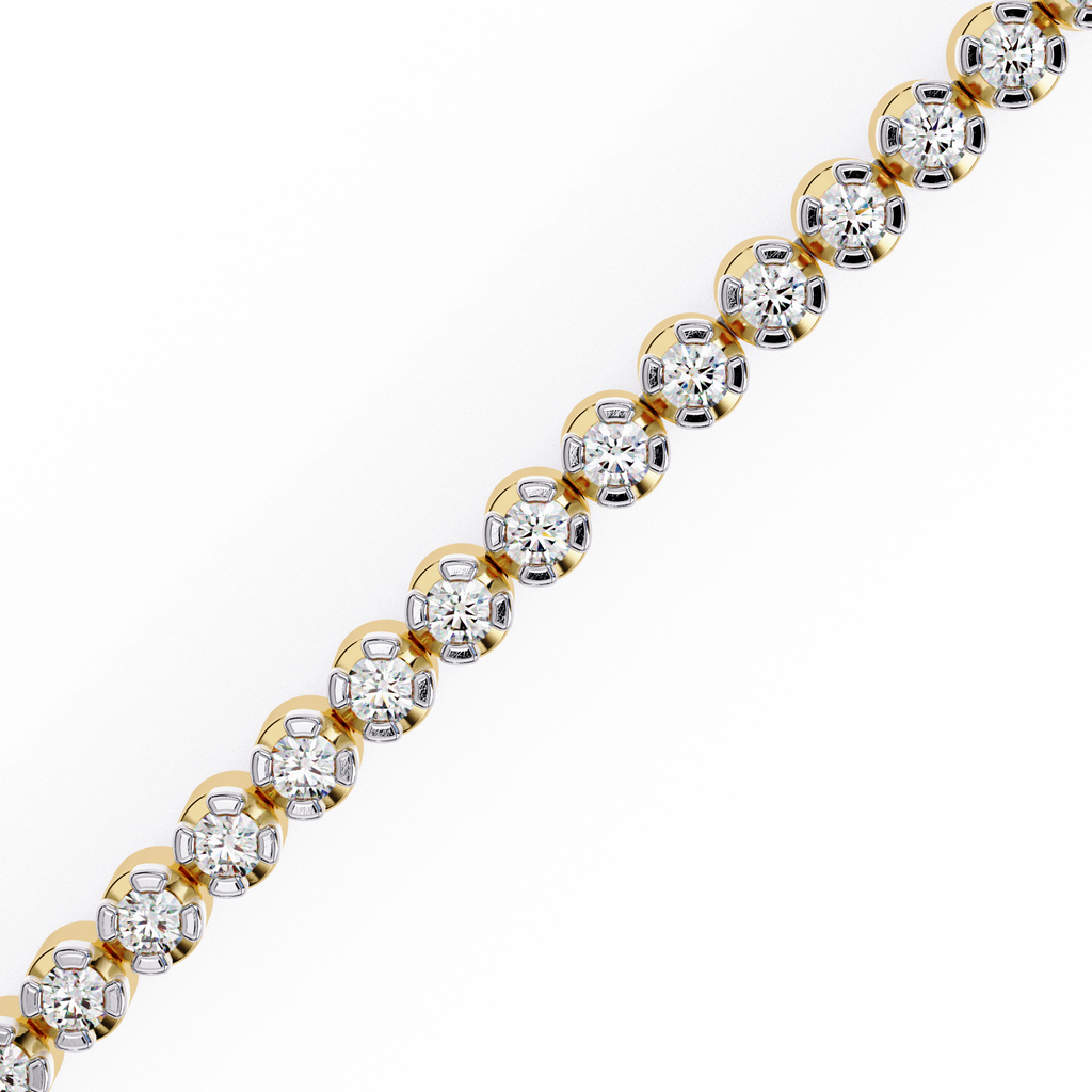 Round Cut Lab Grown Diamond Tennis Bracelet