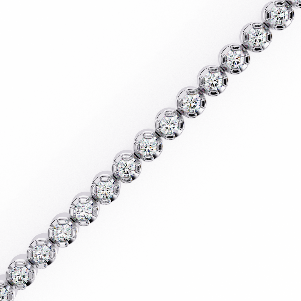 Round Cut Lab Grown Diamond Tennis Bracelet