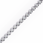 Round Cut Lab Grown Diamond Tennis Bracelet