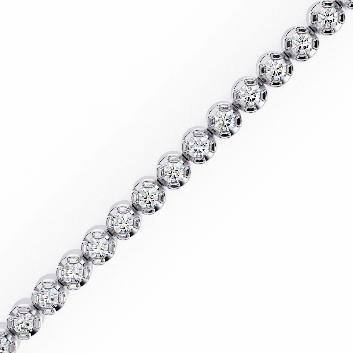 Round Cut Lab Grown Diamond Tennis Bracelet