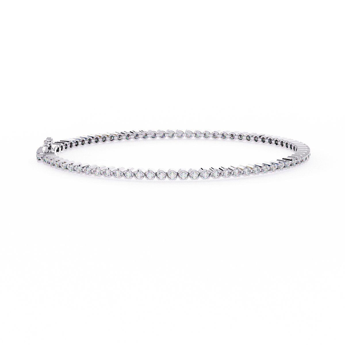 Round Cut Lab Grown Diamond Tennis Bracelet
