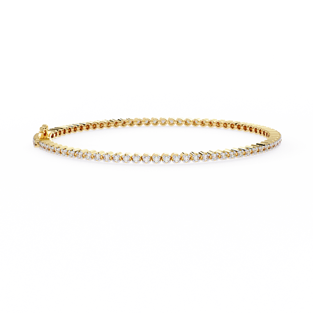 Round Cut Lab Grown Diamond Tennis Bracelet