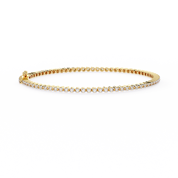 Round Cut Lab Grown Diamond Tennis Bracelet
