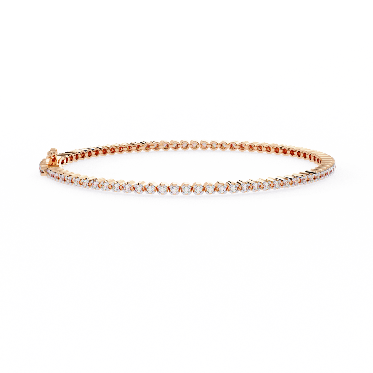 Round Cut Lab Grown Diamond Tennis Bracelet