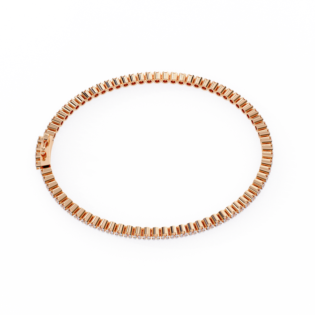 Round Cut Lab Grown Diamond Tennis Bracelet
