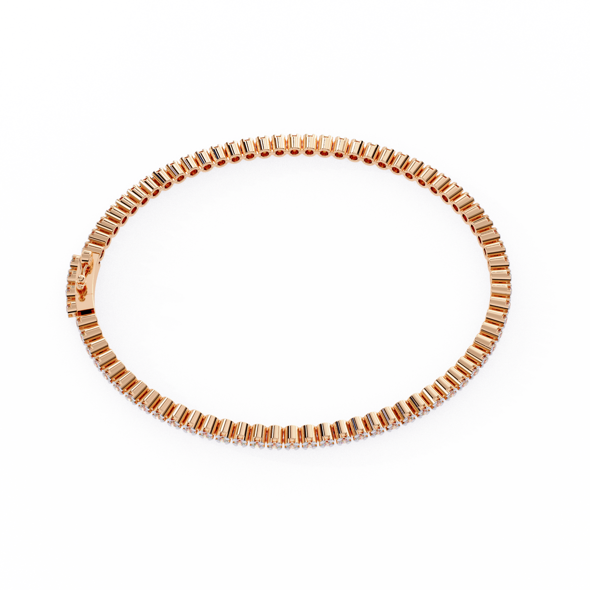 Round Cut Lab Grown Diamond Tennis Bracelet