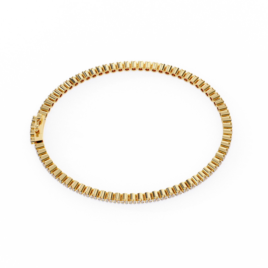 Round Cut Lab Grown Diamond Tennis Bracelet