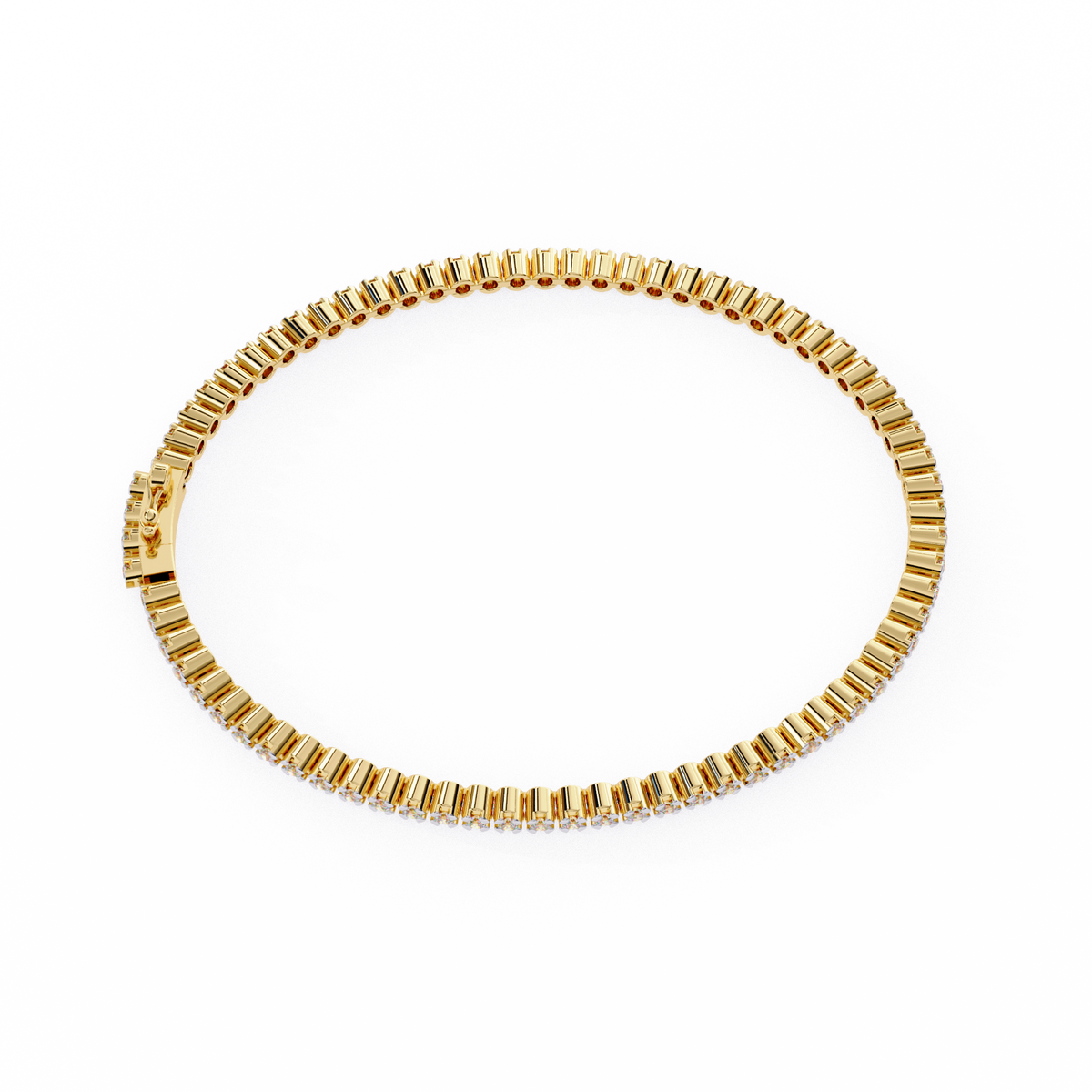Round Cut Lab Grown Diamond Tennis Bracelet