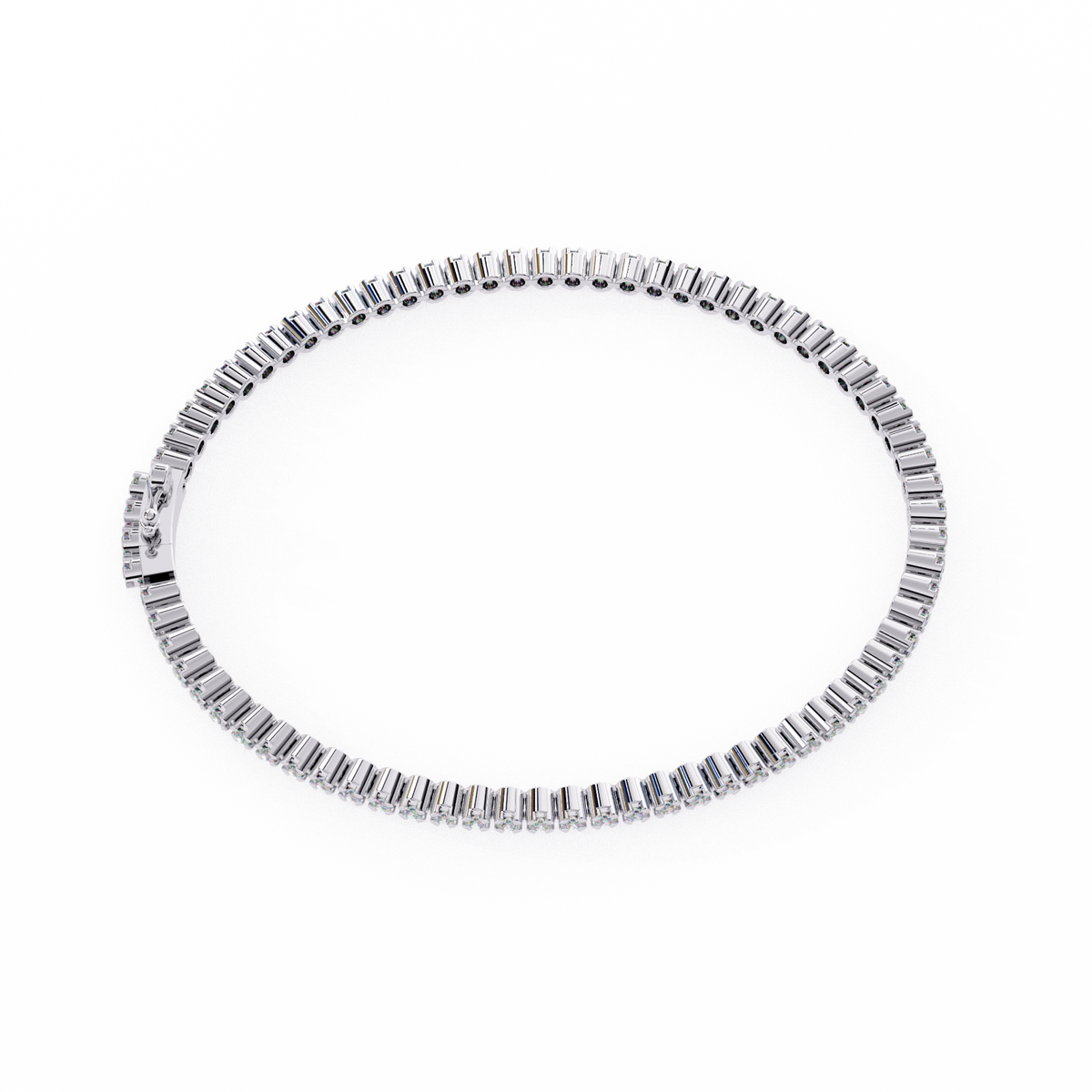 Round Cut Lab Grown Diamond Tennis Bracelet
