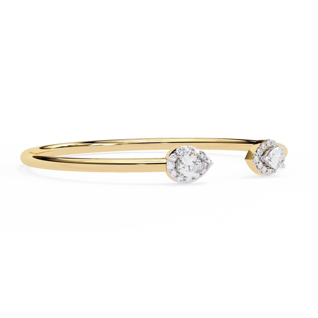 Pear Cut Natural Diamond Bracelet