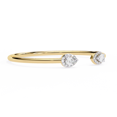 Pear Cut Natural Diamond Bracelet-