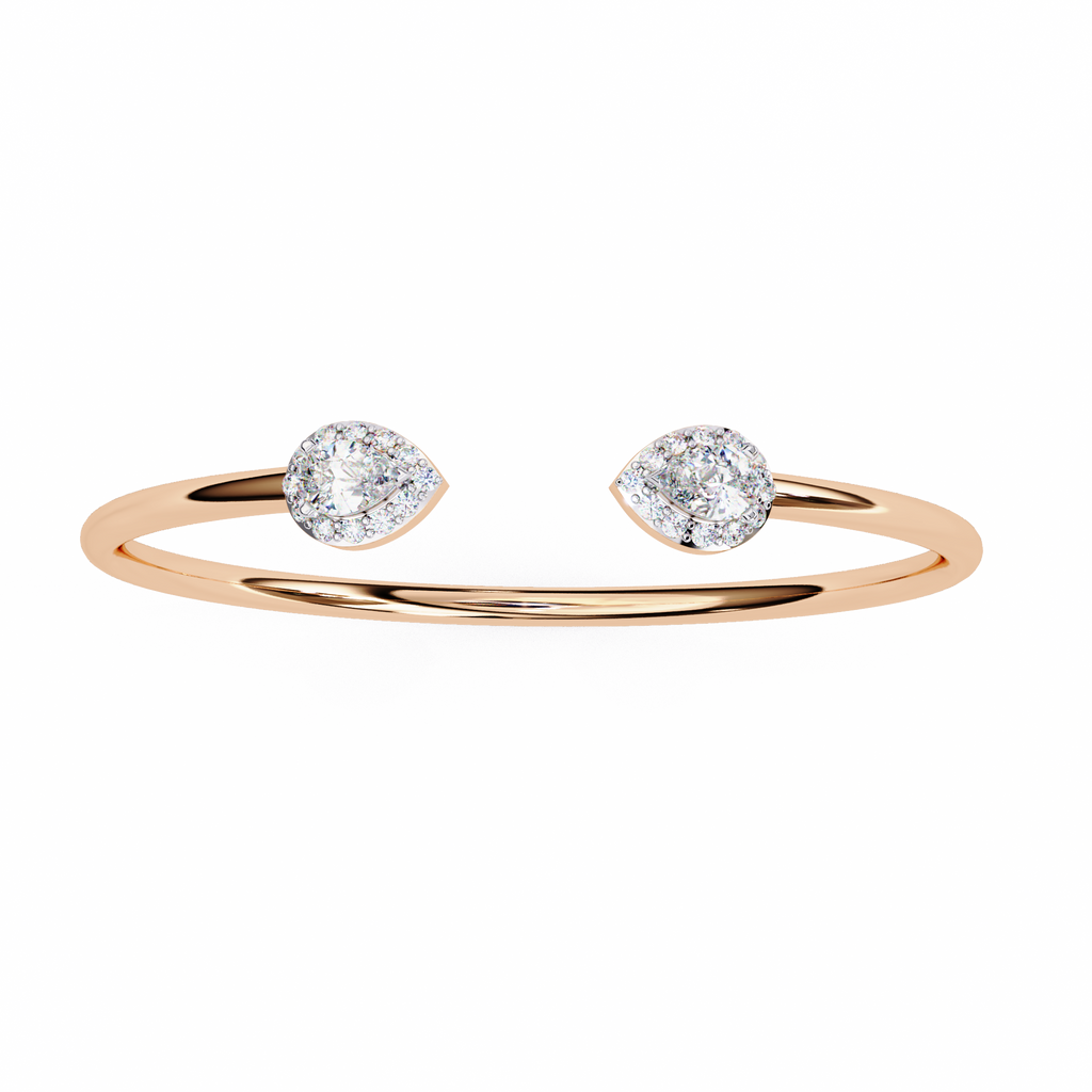 Pear Cut Natural Diamond Bracelet