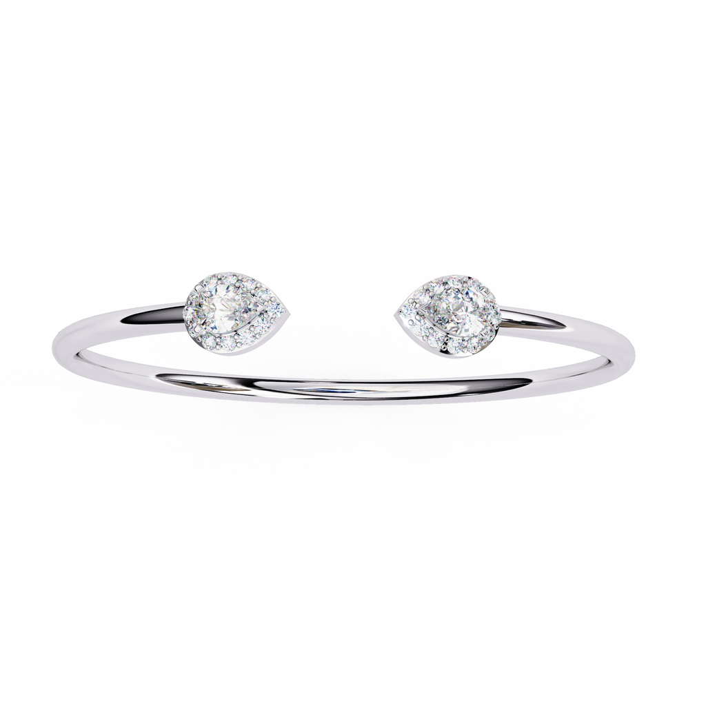 Pear Cut Natural Diamond Bracelet