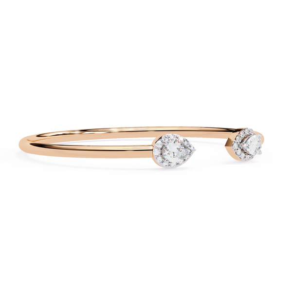 Pear Cut Natural Diamond Bracelet-