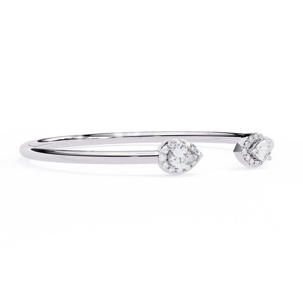Pear Cut Natural Diamond Bracelet-