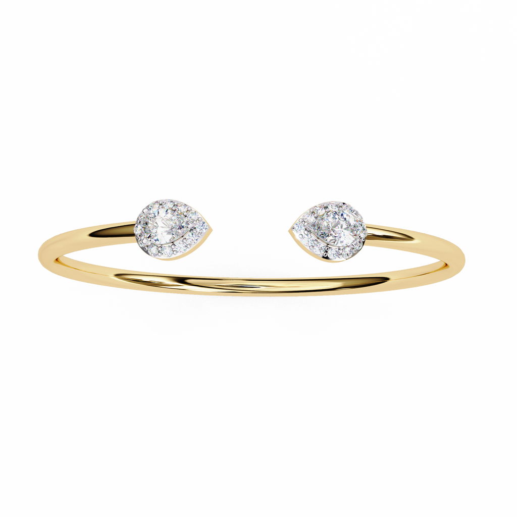 Pear Cut Natural Diamond Bracelet